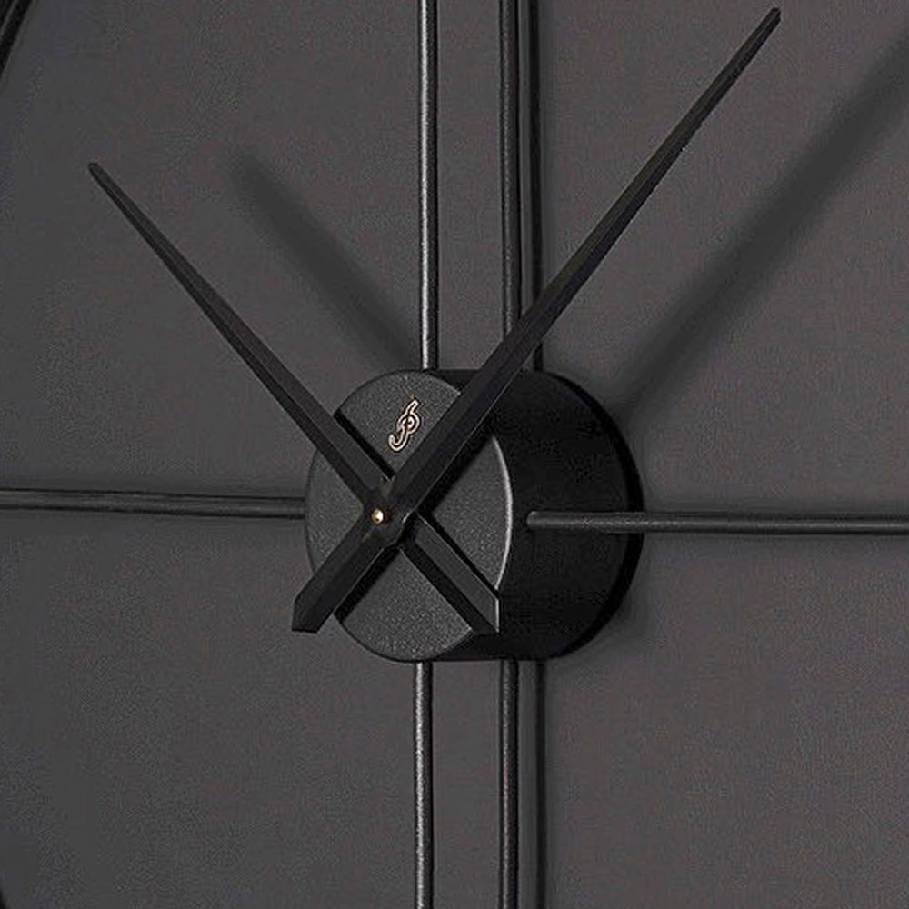 Zeus Plus Wanduhr 80 cm – Antikgold, Schwarz & Chrom | Runde Designer-Metalluhr von RH Clocks