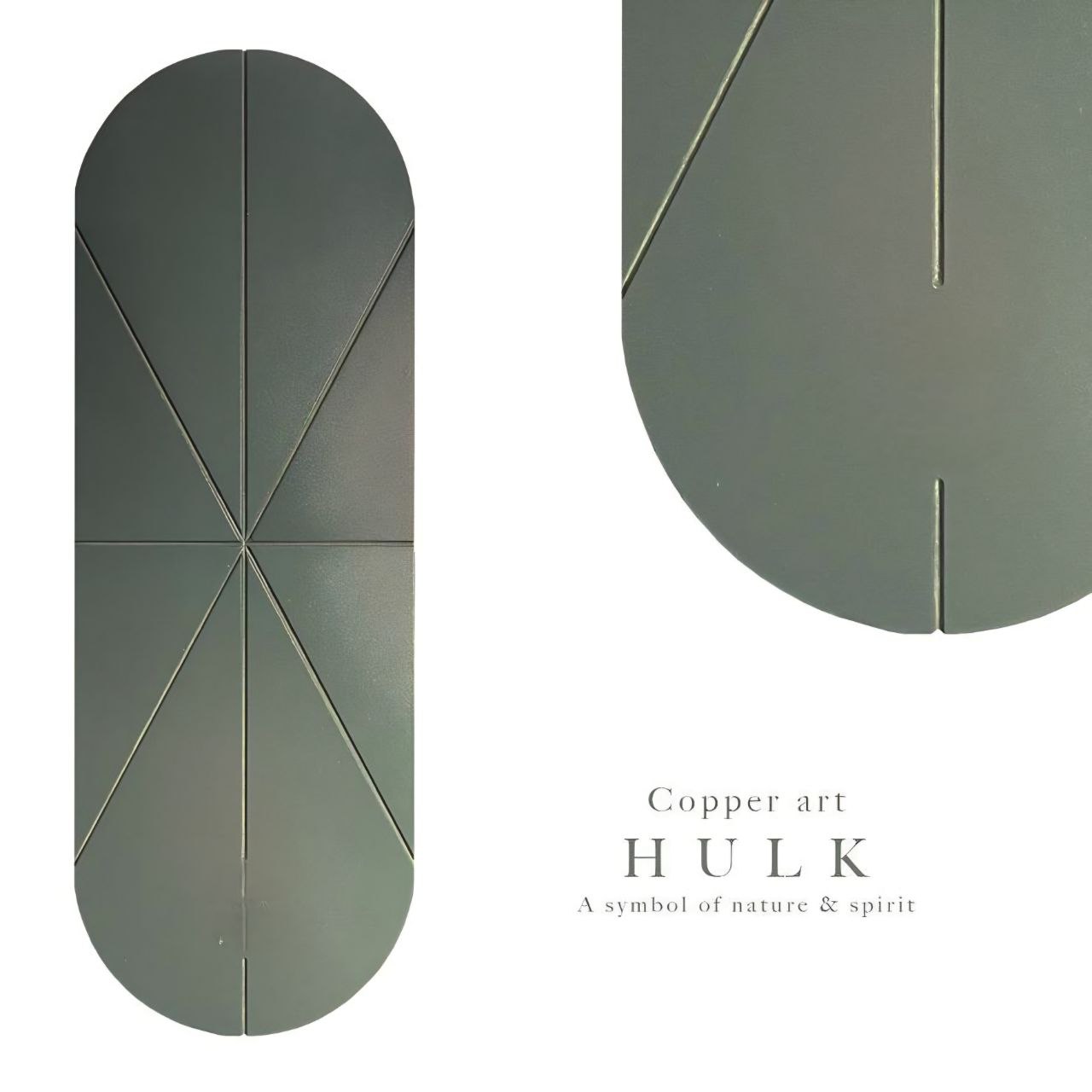 Hintergrund Grün – Wanduhr 100 cm – RH Clocks Copper Art