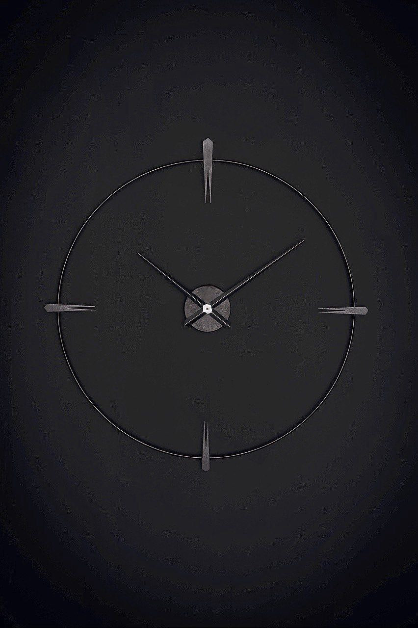 Wanduhr 80 cm – Metall – RH Clocks Zigma - Black Carbon