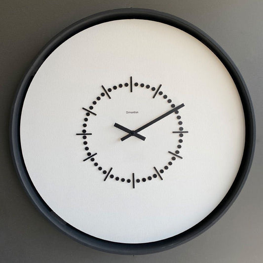 Wanduhr 60 cm – Metall – RH Clocks Dimension - Weiß