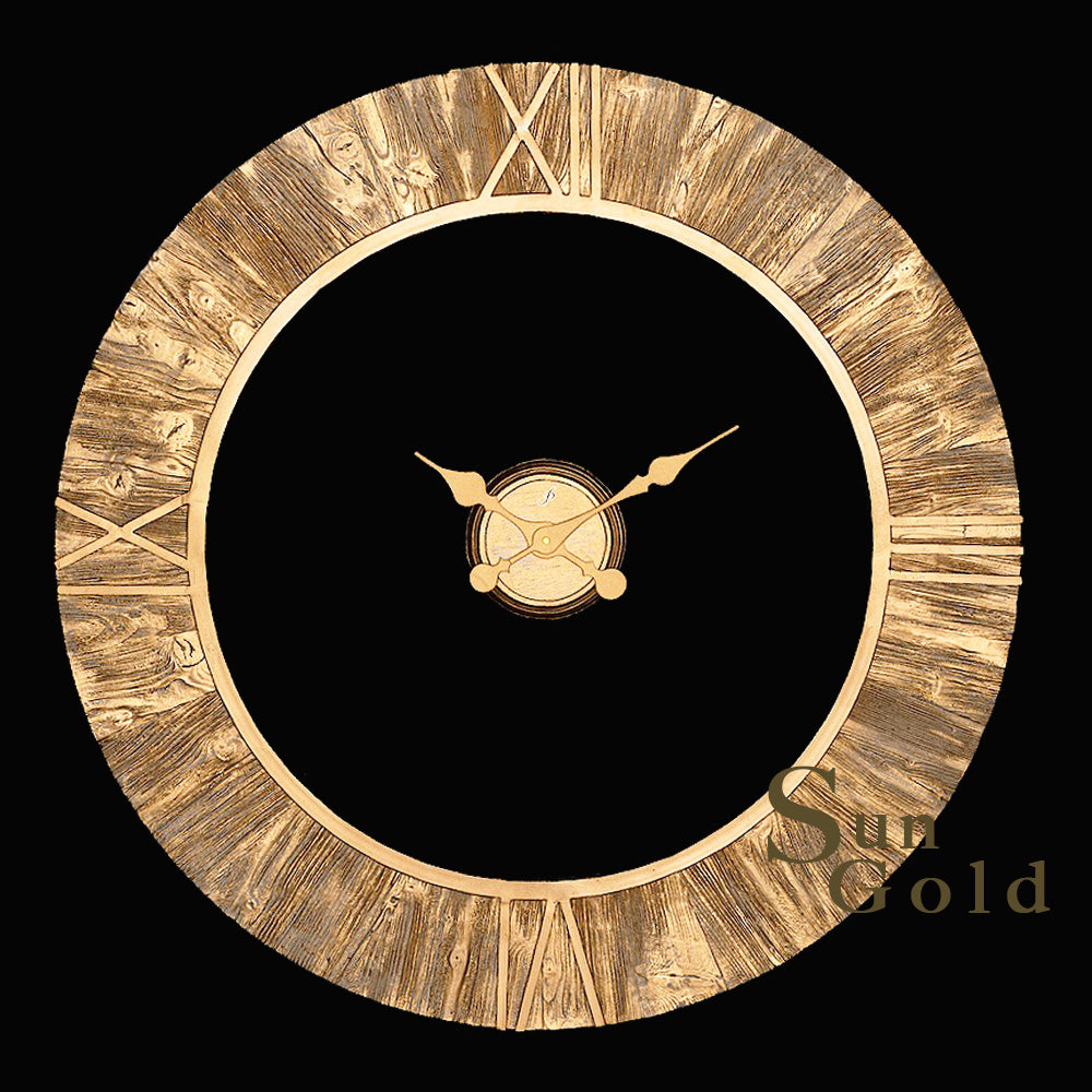 Sun Wanduhr aus Holz & Metall | Designuhr von RH Clocks