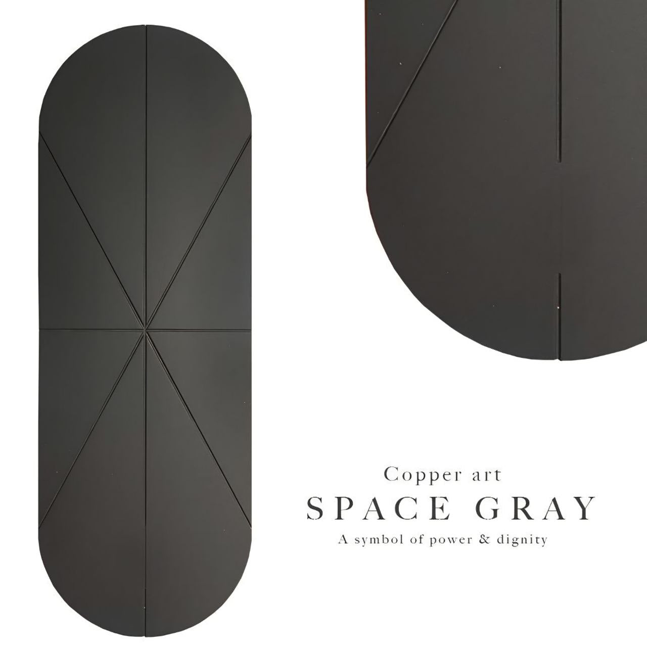 Hintergrund Schwarz – Wanduhr 100 cm – RH Clocks Copper Art