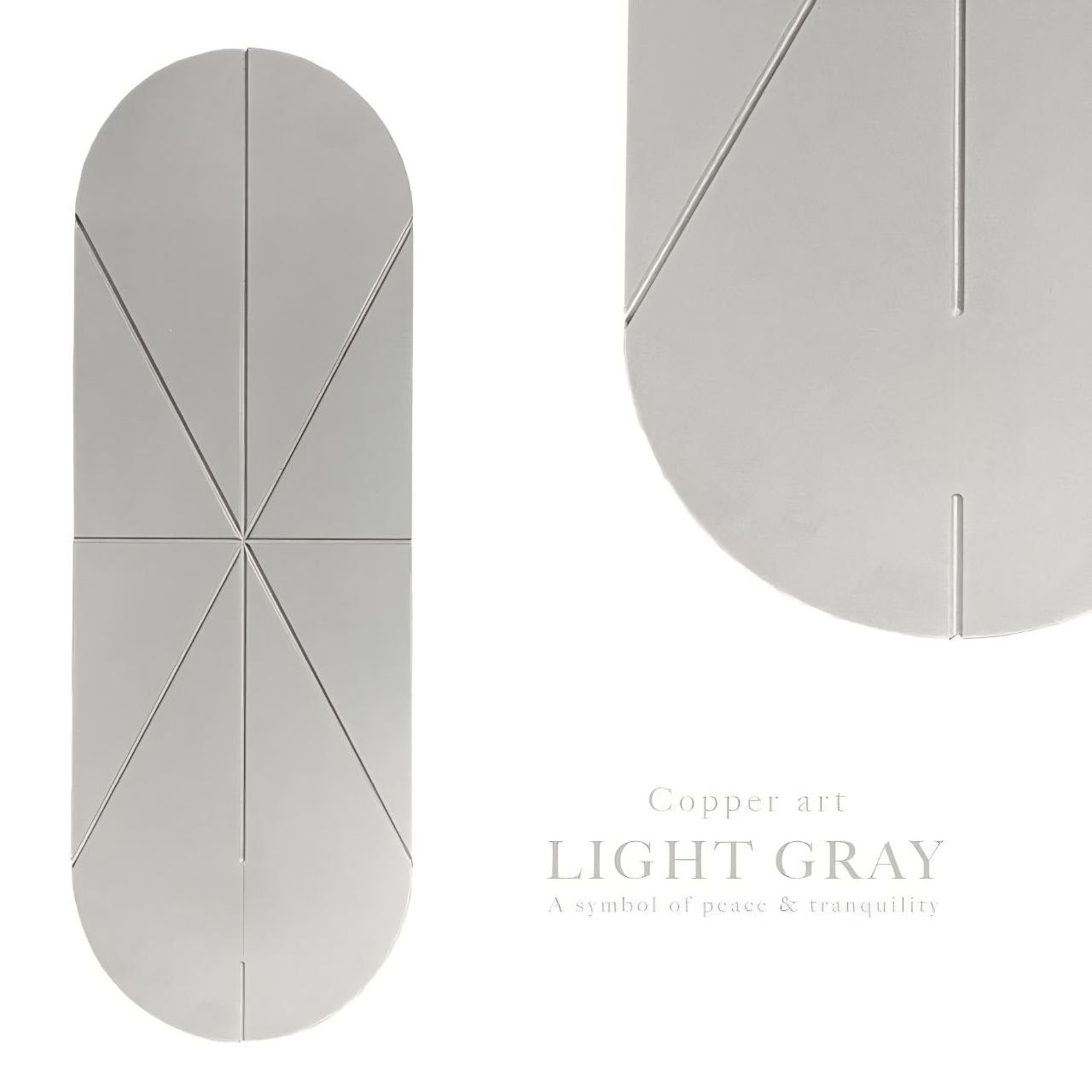 Hintergrund Hellgrau – Wanduhr 100 cm – RH Clocks Copper Art