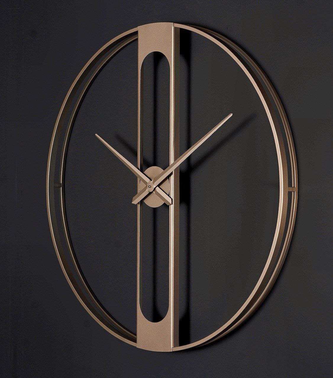 Seitenansicht – Wanduhr 80 cm – Venus - Beige