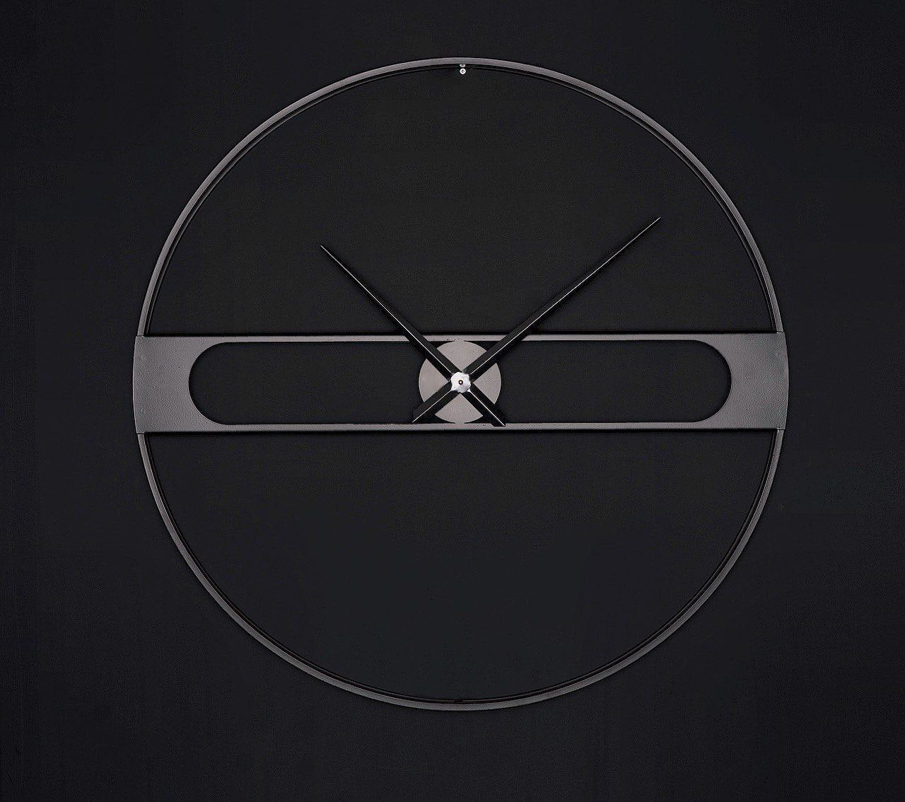 Wanduhr 80 cm – Metall – RH Clocks Venus - Schwarz Carbon