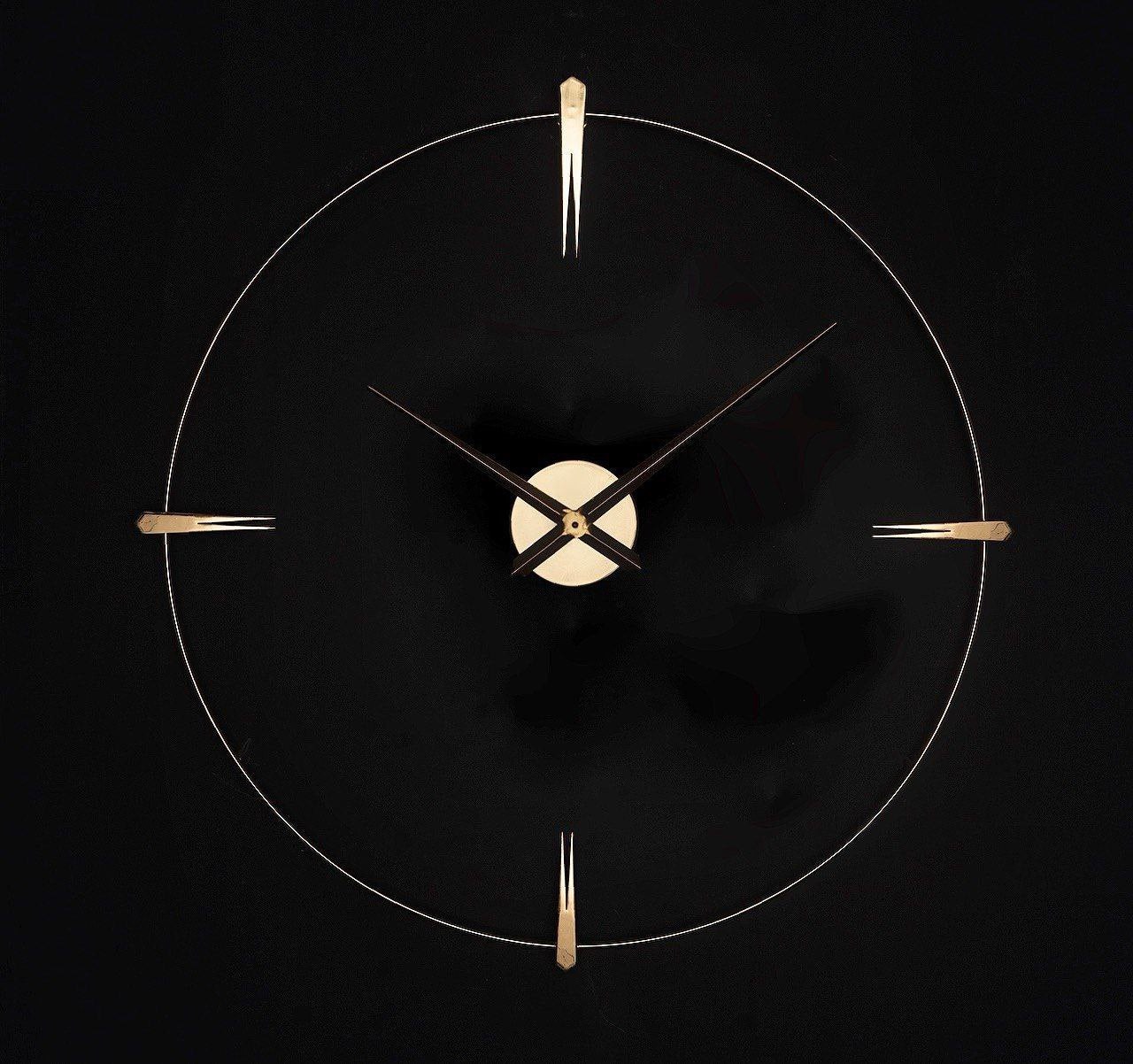 Wanduhr 80 cm – Metall – RH Clocks Zigma - Metallic Gold